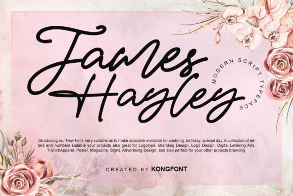 James Hayley Font for Creative Design