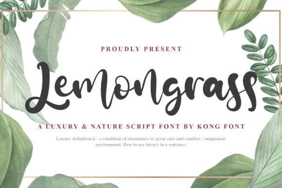 Lemongrass Font for Creative Publishing