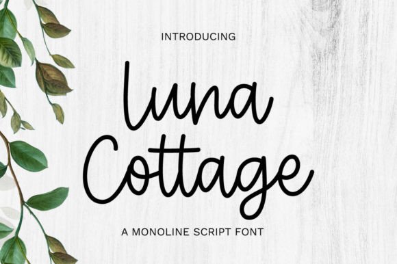 Luna Cottage Font: Elegant Script for Digital Design