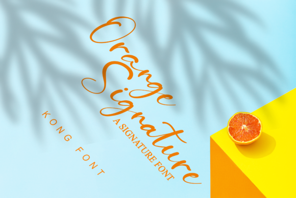 Orange Signature Font for Creative Makers